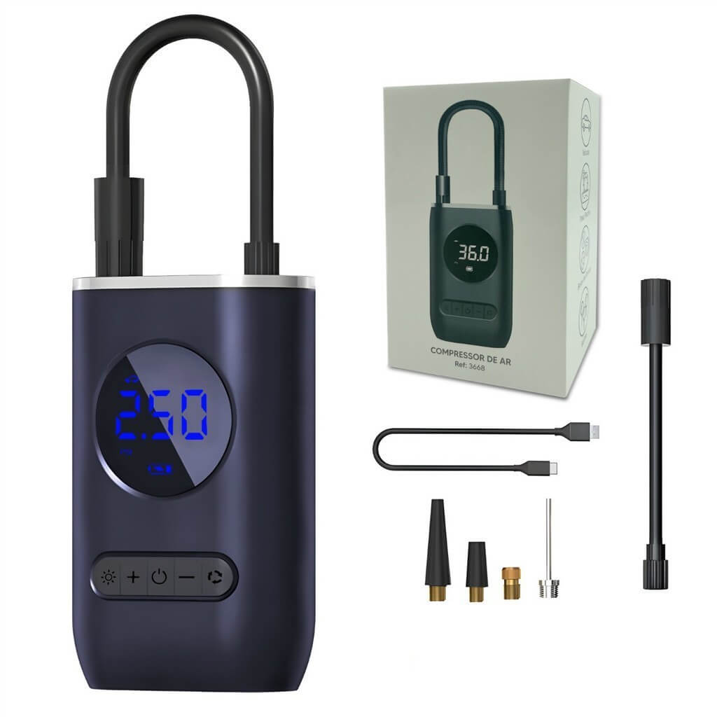 Compressor de Ar Portátil Digital - NCHER