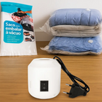 Kit Compressão a Vácuo ZeroAir – Bomba Elétrica + 5 Sacos