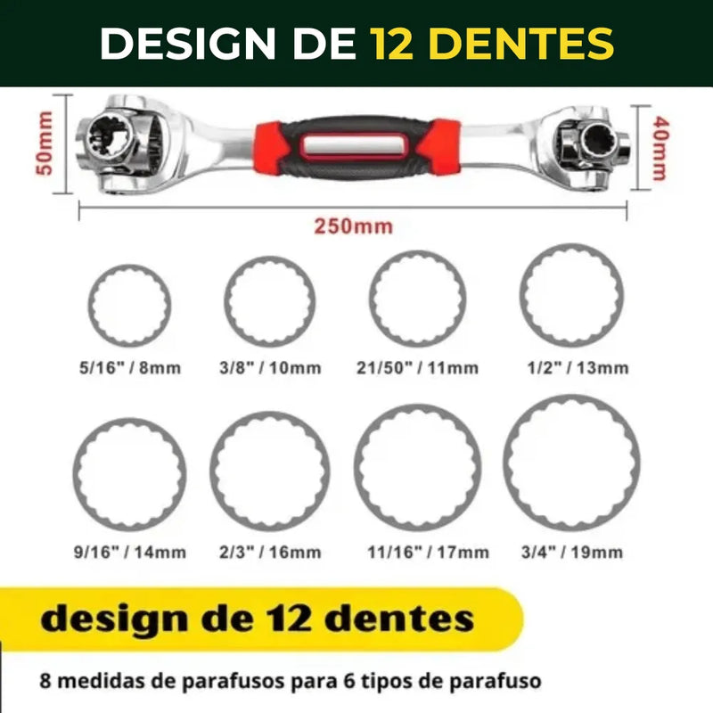 Chave Universal em Aço Carbono 48 em 1 - TorqueMax™