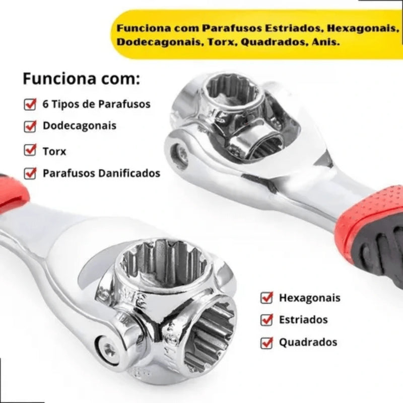 Chave Universal em Aço Carbono 48 em 1 - TorqueMax™