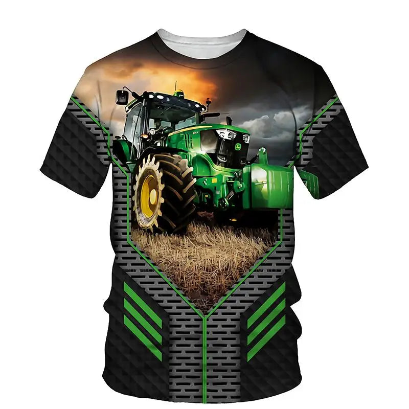 Camisa Com Desenho de Trator