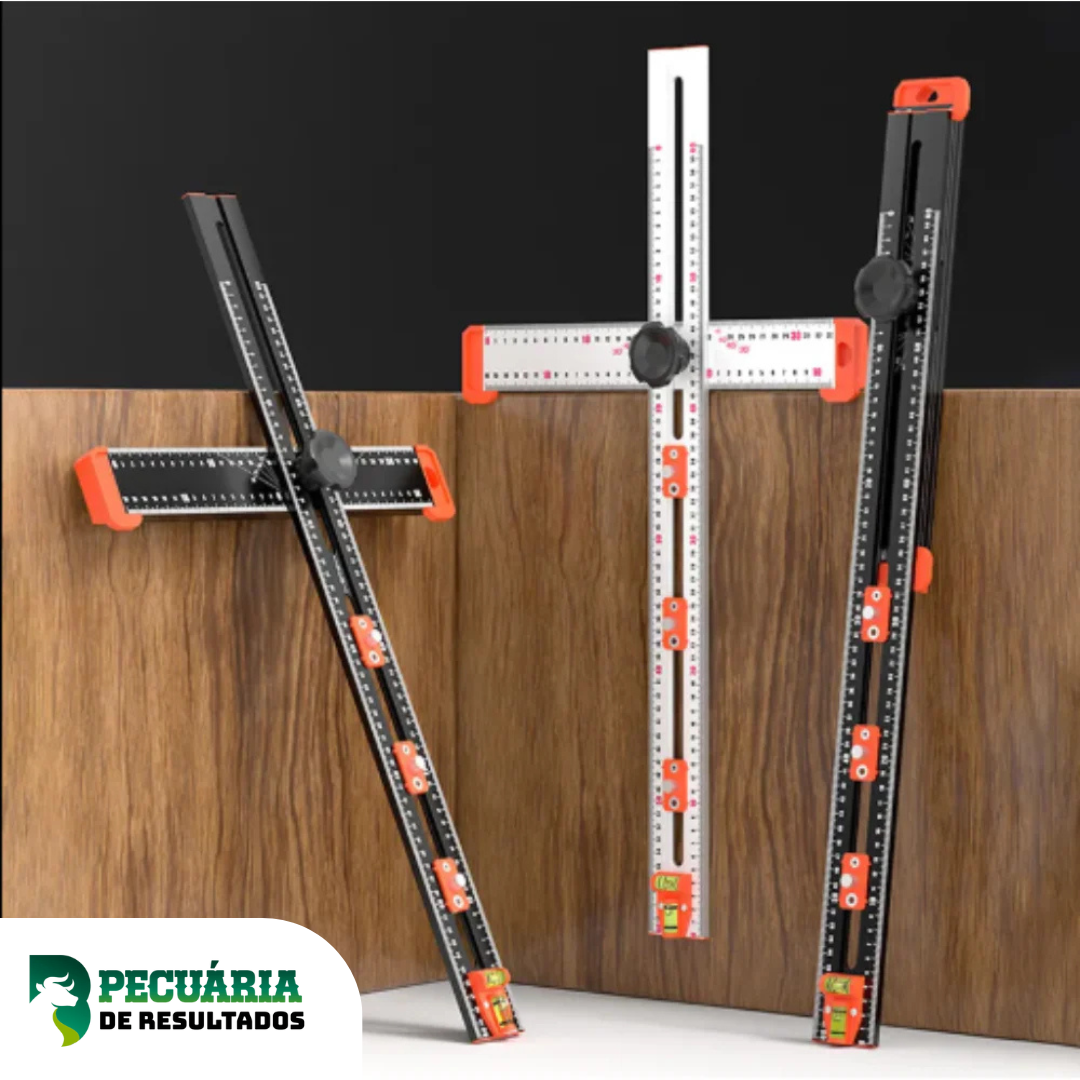 Régua de Precisão com Gabarito de Furação