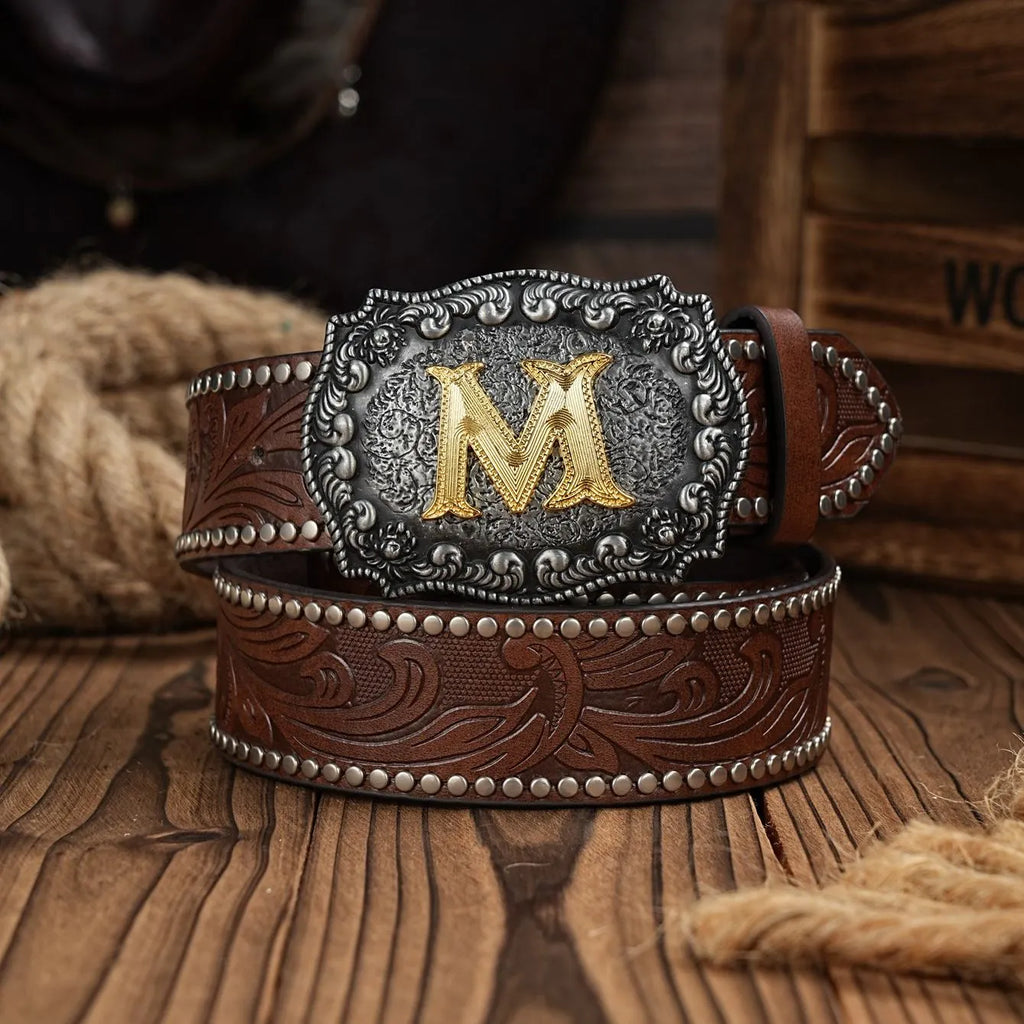 Cinto de Couro Com Letras