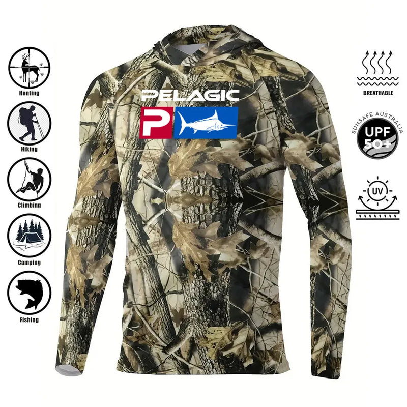 Camisa Com Capuz Para Pesca
