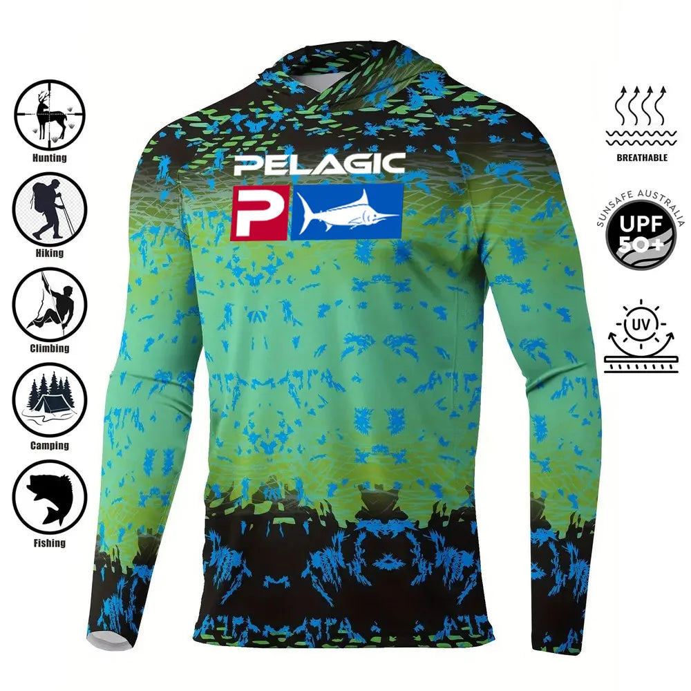 Camisa Com Capuz Para Pesca