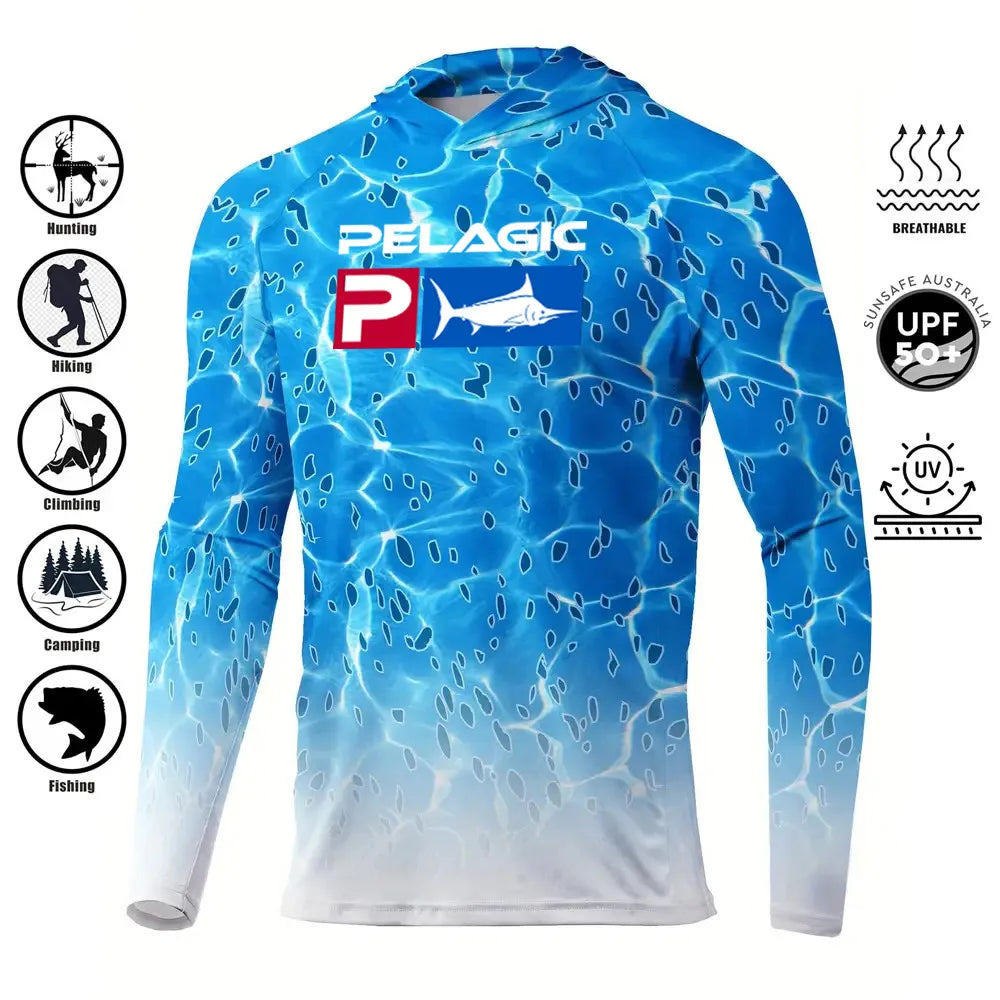 Camisa Com Capuz Para Pesca