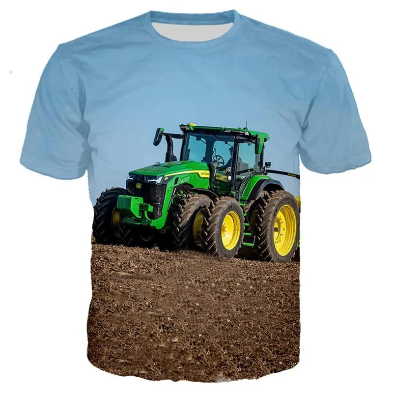 Camisa Com Desenho de Trator