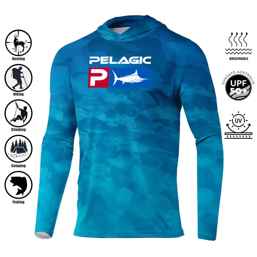Camisa Com Capuz Para Pesca