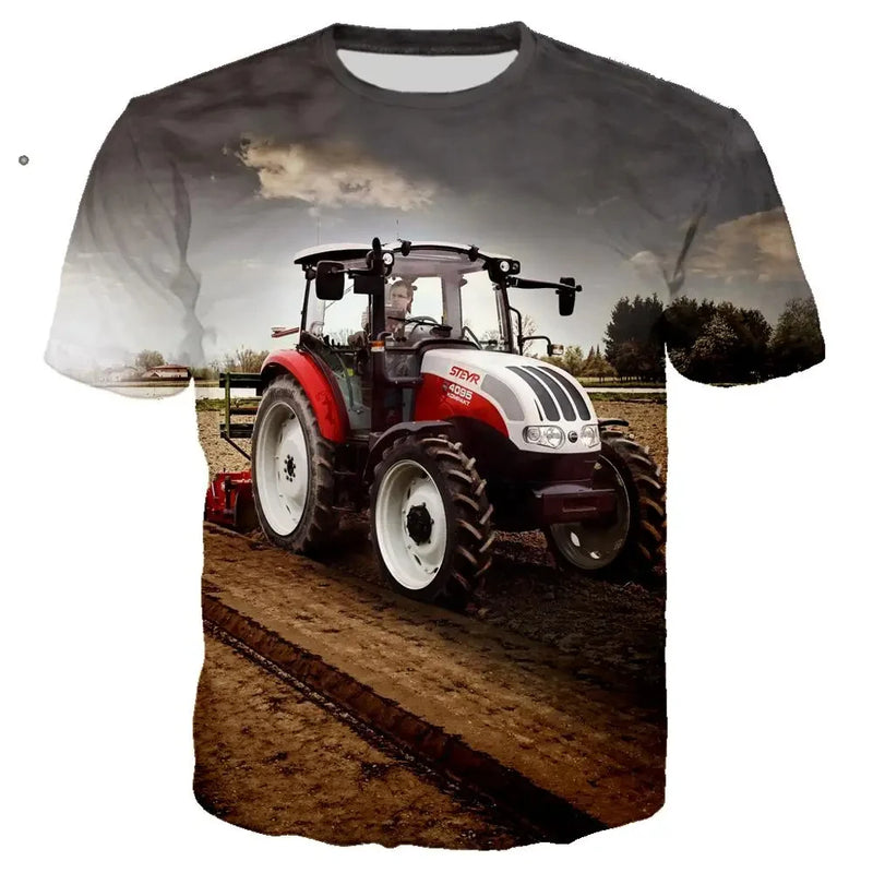 Camisa Com Desenho de Trator