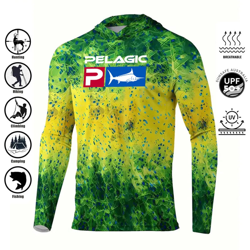 Camisa Com Capuz Para Pesca