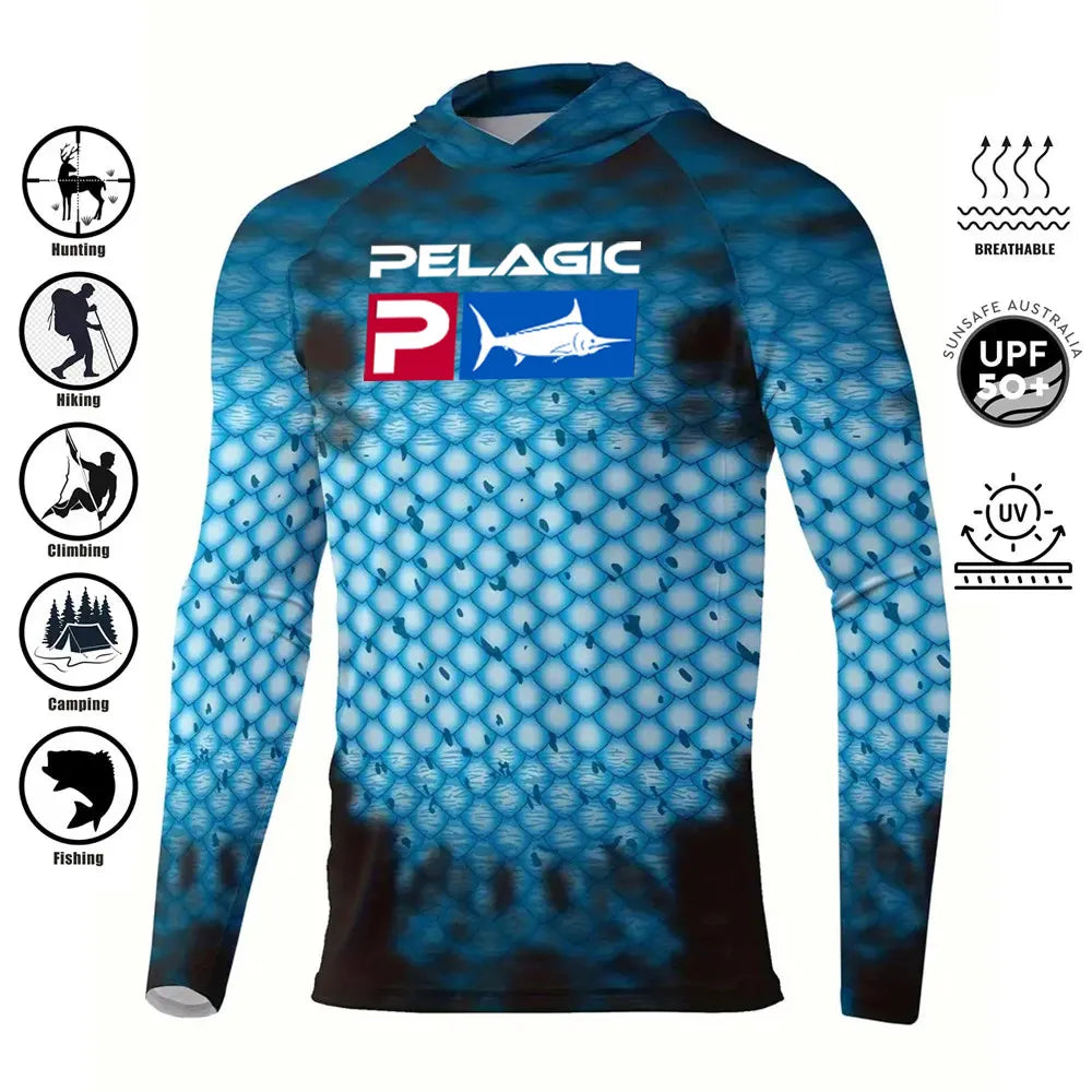 Camisa Com Capuz Para Pesca