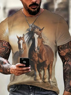 Camisa Com Desenho de Cavalo