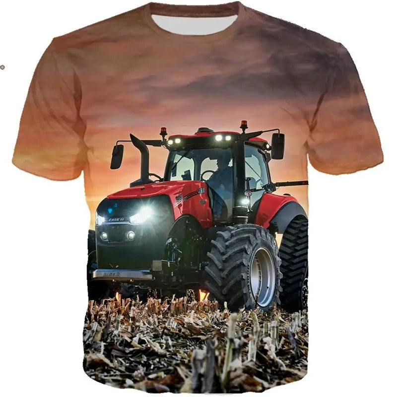 Camisa Com Desenho de Trator