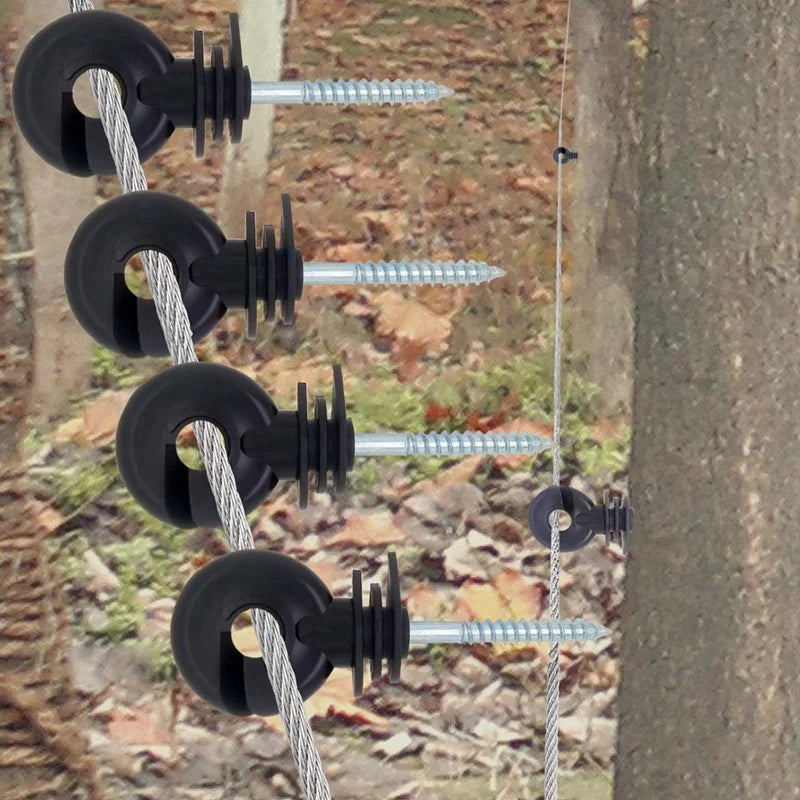 Kit 50 Isoladores de Plástico Para Cerca Elétrica