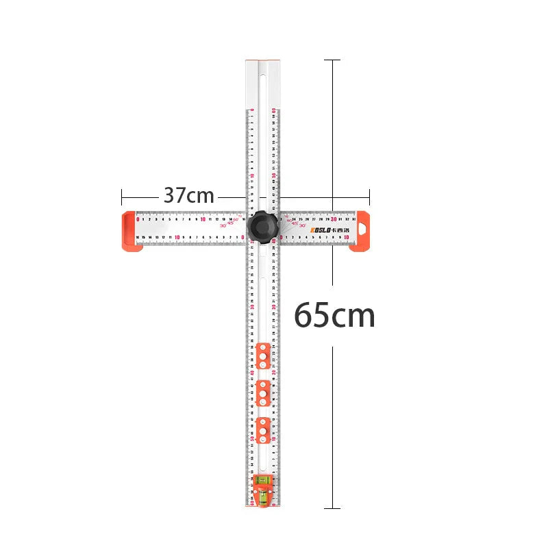 Régua de Precisão com Gabarito de Furação