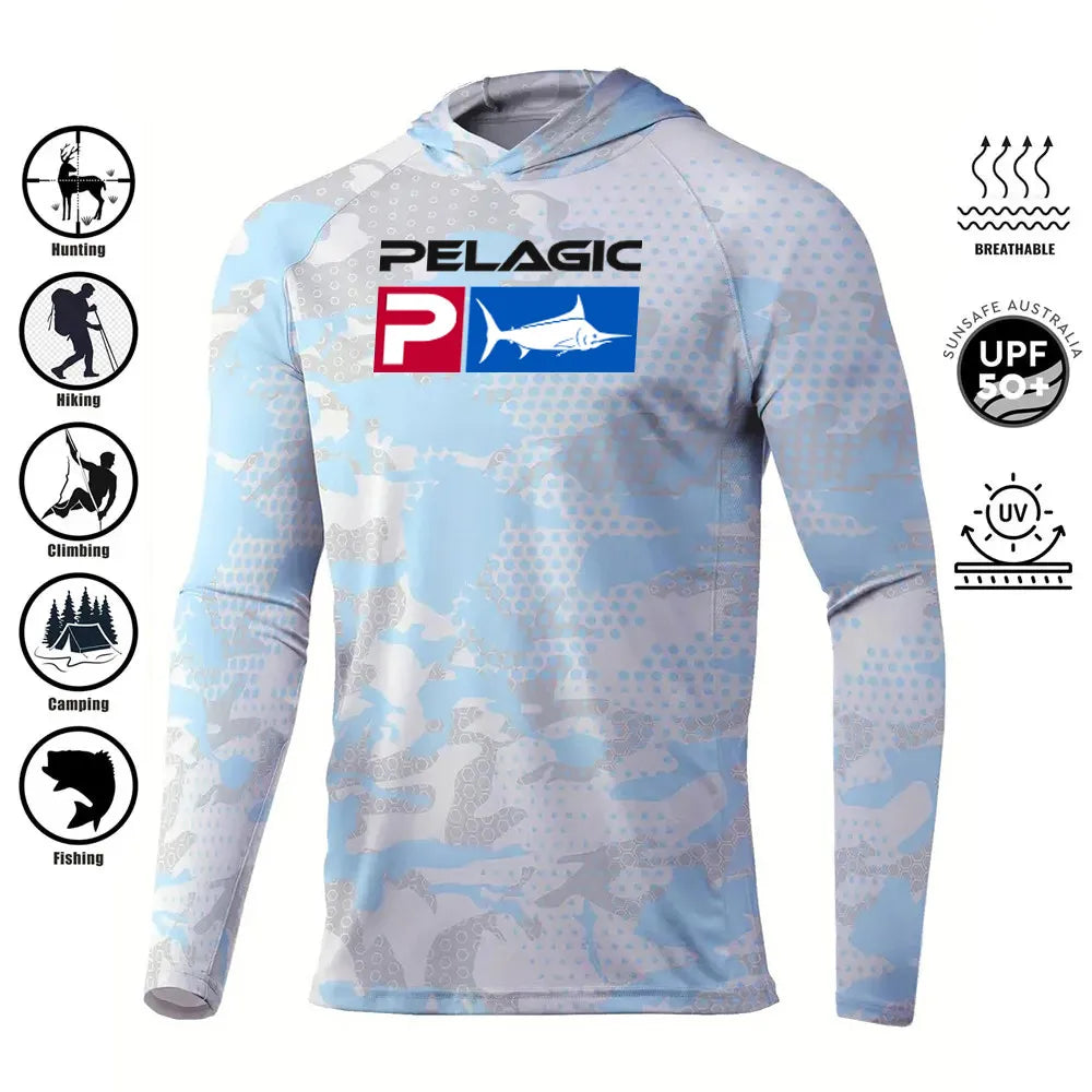 Camisa Com Capuz Para Pesca