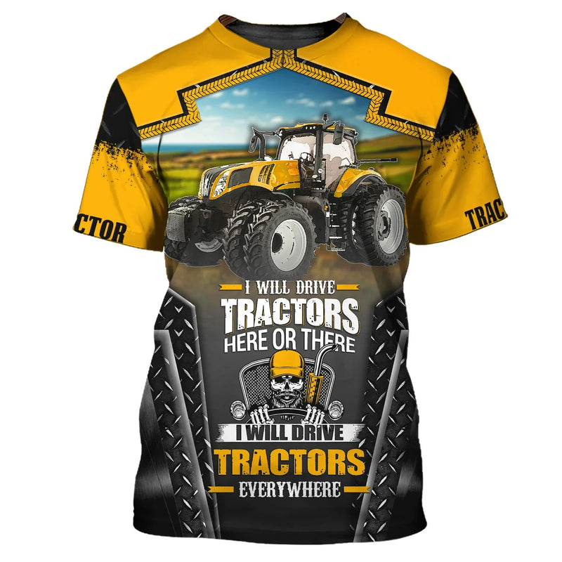 Camisa Com Desenho de Trator