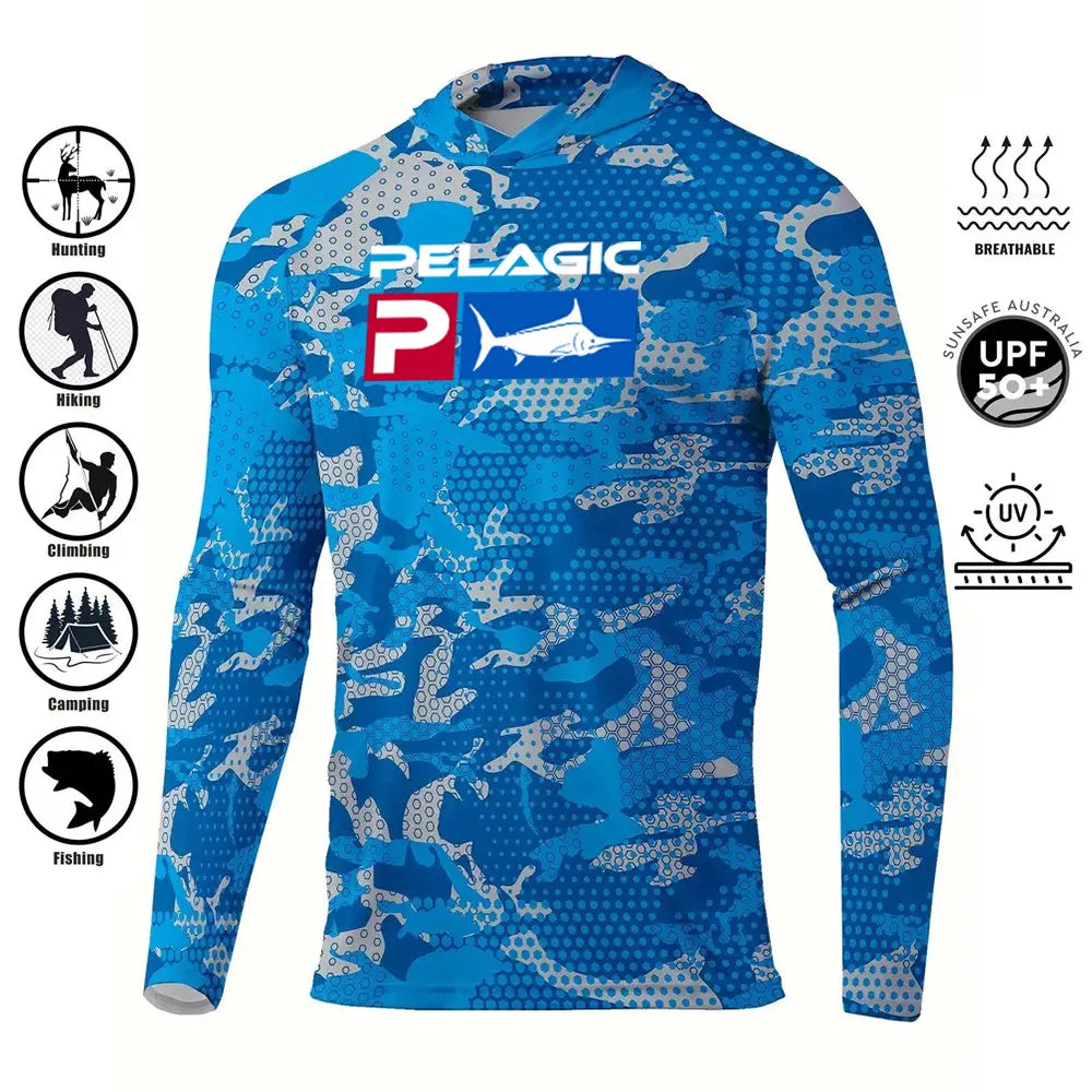 Camisa Com Capuz Para Pesca