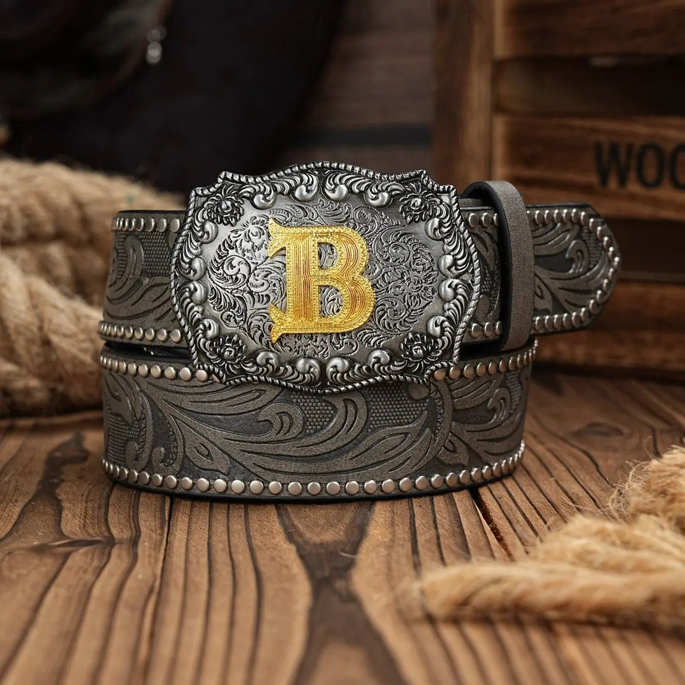 Cinto de Couro Com Letras