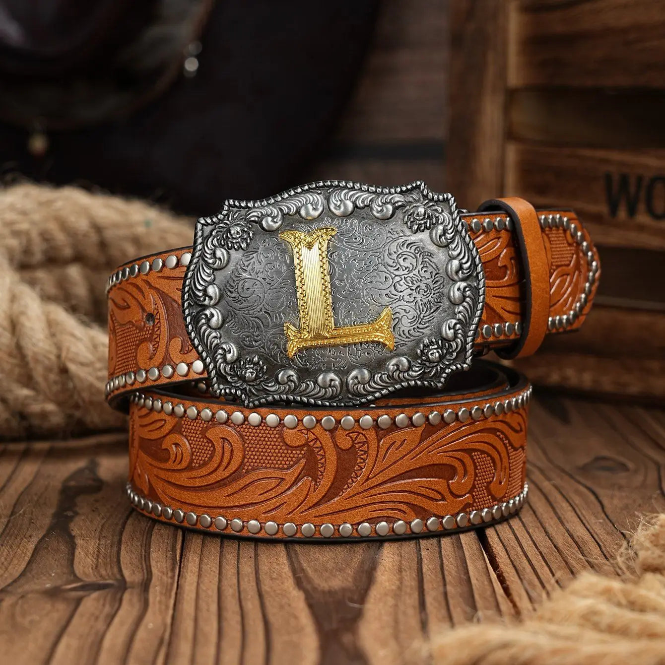 Cinto de Couro Com Letras