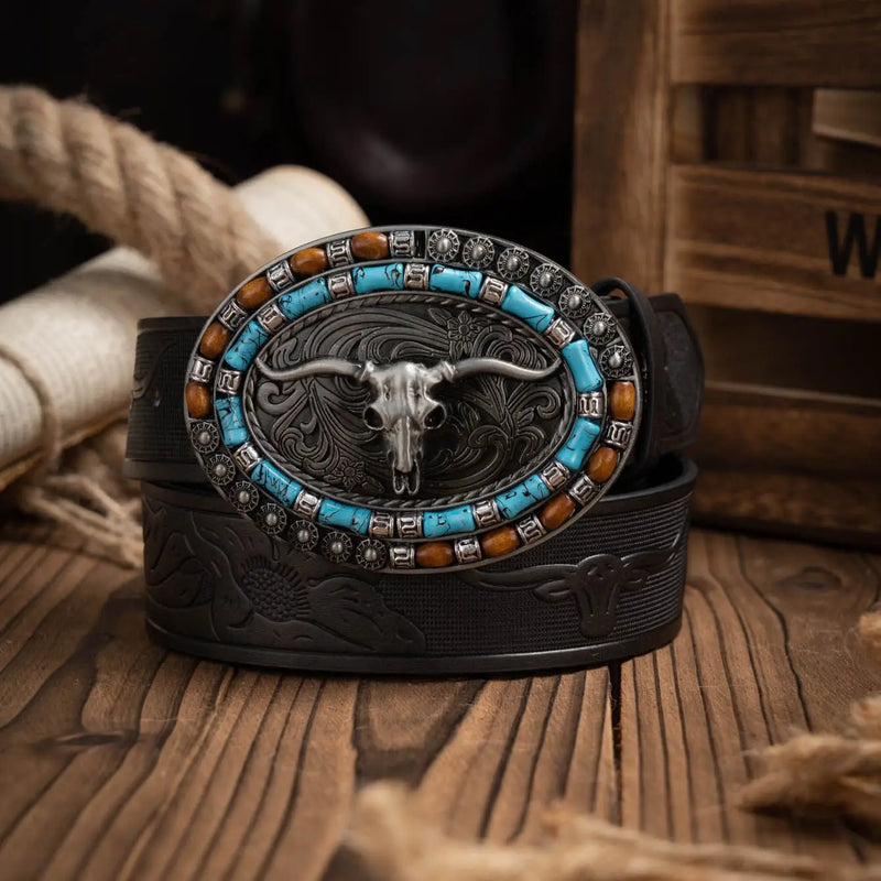 Cinto de Couro de Cowboy