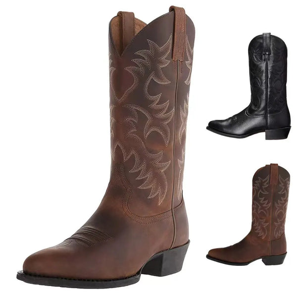 Botas de Couro Cano Alto