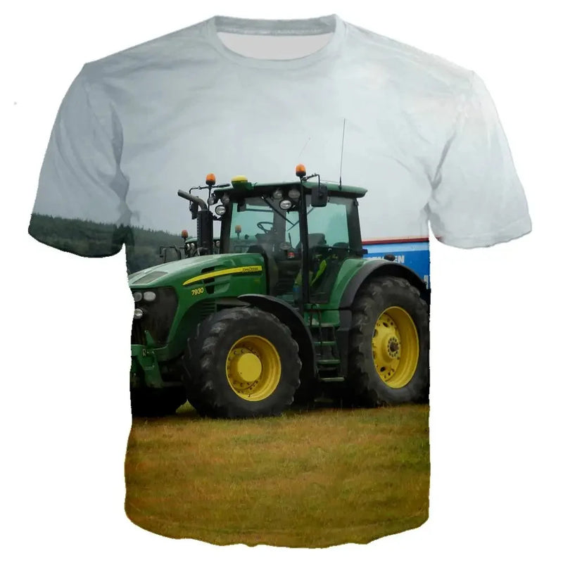 Camisa Com Desenho de Trator