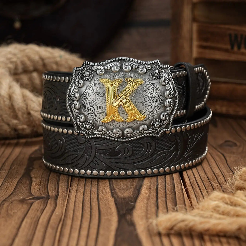 Cinto de Couro Com Letras