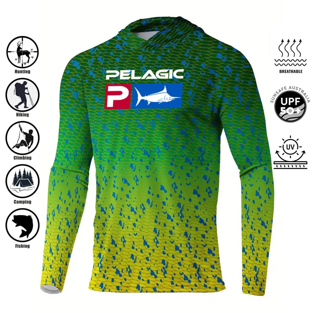Camisa Com Capuz Para Pesca