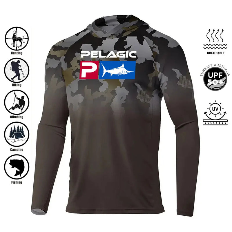 Camisa Com Capuz Para Pesca