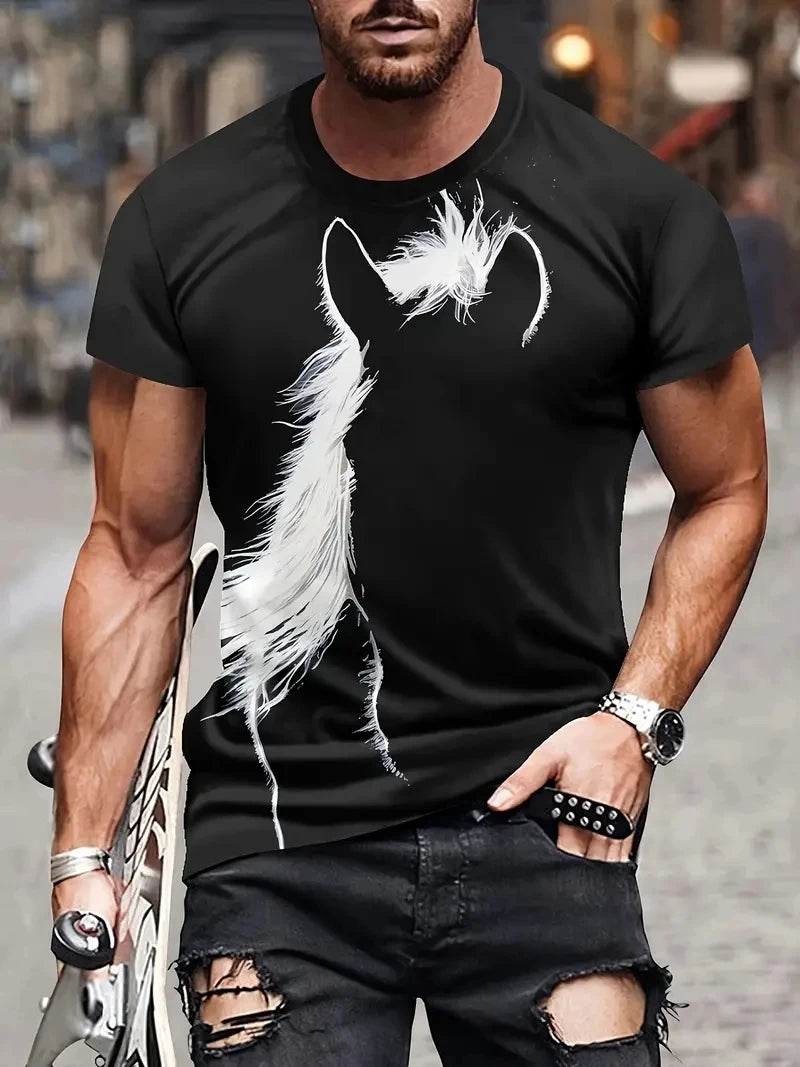 Camisa Com Desenho de Cavalo